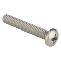 Zoro Select #8-32 x 1 in Phillips Pan Machine Screw, Plain 18-8 Stainless Steel, 100 PK U51122.016.0100