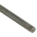 Zoro Select Threaded Stud, Plain Finish, 10 PK 45927