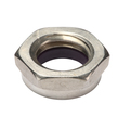 Zoro Select Nylon Insert Lock Nut, 3/4"-10, 18-8 Stainless Steel, Not Graded, Plain, 57/64 in Ht, 5 PK U51730.075.0001