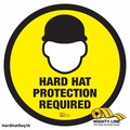 Mighty Line Hard Hat Required, Floor Marking Sign, 1, HARDHATREQ16 HARDHATREQ16