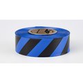 Mutual Industries Blue And Black Stripe Flagging Tape, 12Rls 16002-2591-1875