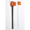 Mutual Industries 2.5" X 3.5" X 30" Wire Orange Flags, 100C 15901-45-30