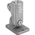 Kipp Tube Clamp With Swivel Foot G=100 Aluminum, For Round Tubes, A=1.5" K0490.5D2