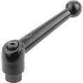 Kipp Adjustable Handle, Size: 5 5/8-11 Zinc, Black Satin, Comp: Steel K0116.5A61