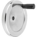 Kipp Disc Handwheel Diameter D1= 140 mm, Reamed Hole D2= 15 mm, Aluminum, Comp: Thermoset, Fixed Grip K0161.2140X15