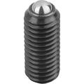 Kipp Spring Plunger Standard Spring Force D=1/4-20 L=15, Steel, Comp: Ball Steel K0315.A2