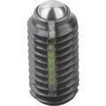 Kipp Spring Plunger Intensified Spring Force, Long-Lok D=M08 L=16, Steel, Comp: Ball Steel K0321.208