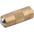 Kipp Spring Plunger, Double Sided, D=10 L=24, Brass, Comp: Ball Stainless Steel K0337.10
