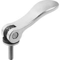 Kipp Cam Lever, Stainless Steel Electropolished, Size: 9, 8-32X15, A=36, 2, B=14, 4, Comp: Stainless Steel K0645.95120AEX15