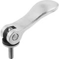 Kipp Cam Lever Adjustable, Stainless Steel Electropolished, Size: 9, 8-32X15, A=36, 2, B=14, 4 K0647.95120AEX15