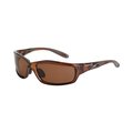 Crossfire Polarized Safety Glasses, HD Brown POL Scratch-Resistant 21126
