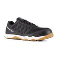 Reebok Athletic Shoe, M, 9 1/2, Black, PR RB4450