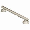 Moen 24" L, Vertical or Horizontal Bars, Stainless Steel, Elegance 24" Grab Bar with Grip Pad Brus LR8724D1GBN