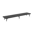 National Public Seating Tapered Standing Choral Riser, 18" x 72" x 24", Grey Carpet RT24C-02