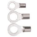 Quickcable 22-18 AWG Non-Insulated Ring Terminal 1/4" Stud PK1000, Connection Material: Tin-Plated Copper 166105-1000