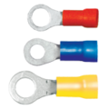 Quickcable 16-14 AWG PVC Ring Terminal #10 Stud PK100, Insulation Color: Blue 160204-100
