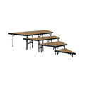 National Public Seating Seated Riser Stage Pie Section, 4-Tier, 48" Deep Tiers, Hardboard SPST48HB/SP4832HB