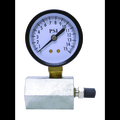 Uniweld Test Gauge, Gas, 3/4" Hex Body, 15 psi TGH15