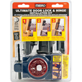 Mibro Carbon Steel Door Lock and Hinge Installation Kit for Wood Doors 366291