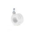 Richelieu Hardware Moebius Casters by Starck, Swivel Without Brake, with Friction Grip Stem, White 176513030