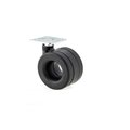 Richelieu Hardware Moebius Casters by Starck, Swivel Without Brake, with Plate, Black 176549090
