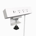 Richelieu Hardware 120 V Clamp-On Power Bar and USB Charging Station, White 23213030