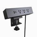 Richelieu Hardware 120 V Clamp-On Power Bar and USB Charging Station, Black 23213900