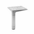Richelieu Hardware Design Furniture Leg, 4 23/32 in (120 mm), Aluminum 26120810