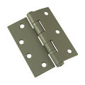 Richelieu Hardware (3-Pack) 4 1/2-inch (114 mm) Left Side Half Surface Hinges, Primer coated 64823PMHBL