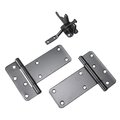 Onward Gate Kit with Latch and Rectangular Hinge, Black 9410FBR