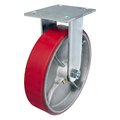 Madico Heavy-Duty Mold‐On Polyurethane Industrial Casters, Fixed, with Plate, Red F25008
