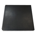 Rubber-Cal Revolution Anti-Fatigue Rubber Flooring Tile - 12mm x 36 in x 36 in 03-203-W-TILE