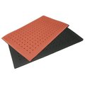 Rubber-Cal Soft Cloud Drainage Anti-Fatigue Matting - 3/4 thick x 3ft x 5ft - Red Mats with Holes 03-233-DH-RE-35