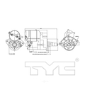 Tyc Starter Motor, 1-17893 1-17893