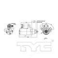 Tyc Starter Motor, 1-19063 1-19063