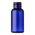 Tricorbraun 1 oz Cobalt Blue PET Plastic Boston Round Bottle 20-410 Neck Finish 020135