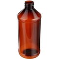 Tricorbraun 16 oz Light Amber PET Plastic Modern Round Bottle- 28-410 Neck Finish 028202