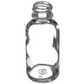 Tricorbraun 1 oz Clear Glass Boston Round Bottle- 20-400 Neck Finish 011260