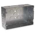 Raco Electrical Box, 47 cu in, Gang Box, 2 Gangs, Galvanized Steel 951