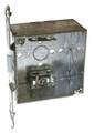 Raco Electrical Box, 30.3 cu in, Square Box, 2 Gangs, Galvanized Steel, Square 241