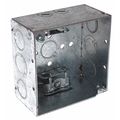 Raco Electrical Box, 30.3 cu in, Square Box, 2 Gang, Galvanized Steel, Square 248