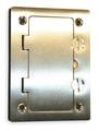 Hubbell Wiring Device-Kellems Electrical Box Cover, 1 Gangs, Rectangular, Brass S3826