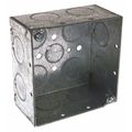 Raco Electrical Box, 30.3 cu in, Square Box, 2 Gang, Galvanized Steel, Square 231