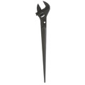Klein Tools Adjustable Spud Wrench, Alloy Steel, 16 in Overall Length, 1-1/2 in Head, Black Oxide 3239