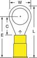 3M 12-10 AWG Nylon Ring Terminal 3/8" Stud PK500 MNG10-38R/SK