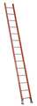 Werner 14 ft. Straight Ladder, Fiberglass, 14 Steps, 300 lb Load Capacity D6214-1