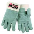 Mcr Safety Leather Gloves, Safety Cuff, XL, Gray, PR 1735XL