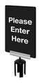 Tensabarrier Acrylic Sign for Tensabarrier Post SIGN-0711-250-33-V-S01 BRKT-HDSC-1P