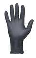 Showa 9700PF, Nitrile Disposable Gloves, 6 mil Palm, Nitrile, Powder-Free, M (8), 50 PK, Black 9700PFM