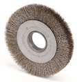 Weiler Wire Wheel Wire Brush, Arbor, 8", 1" W 97428